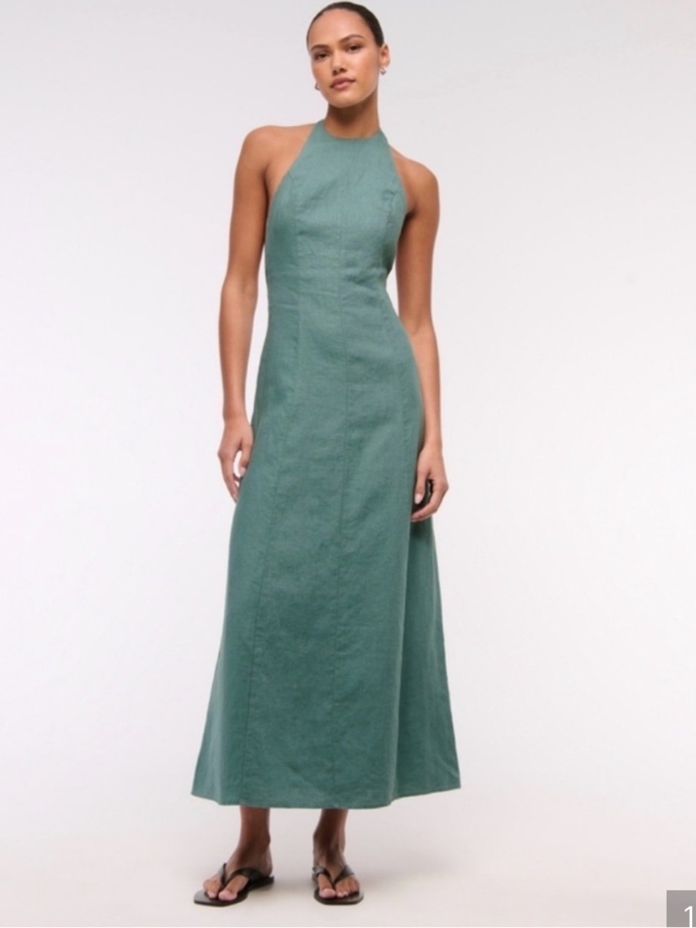 Abercrombie & Fitch Teal Halter Maxi Dress